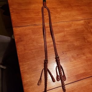 Polo ralph lauren braided leather suspenders braces
